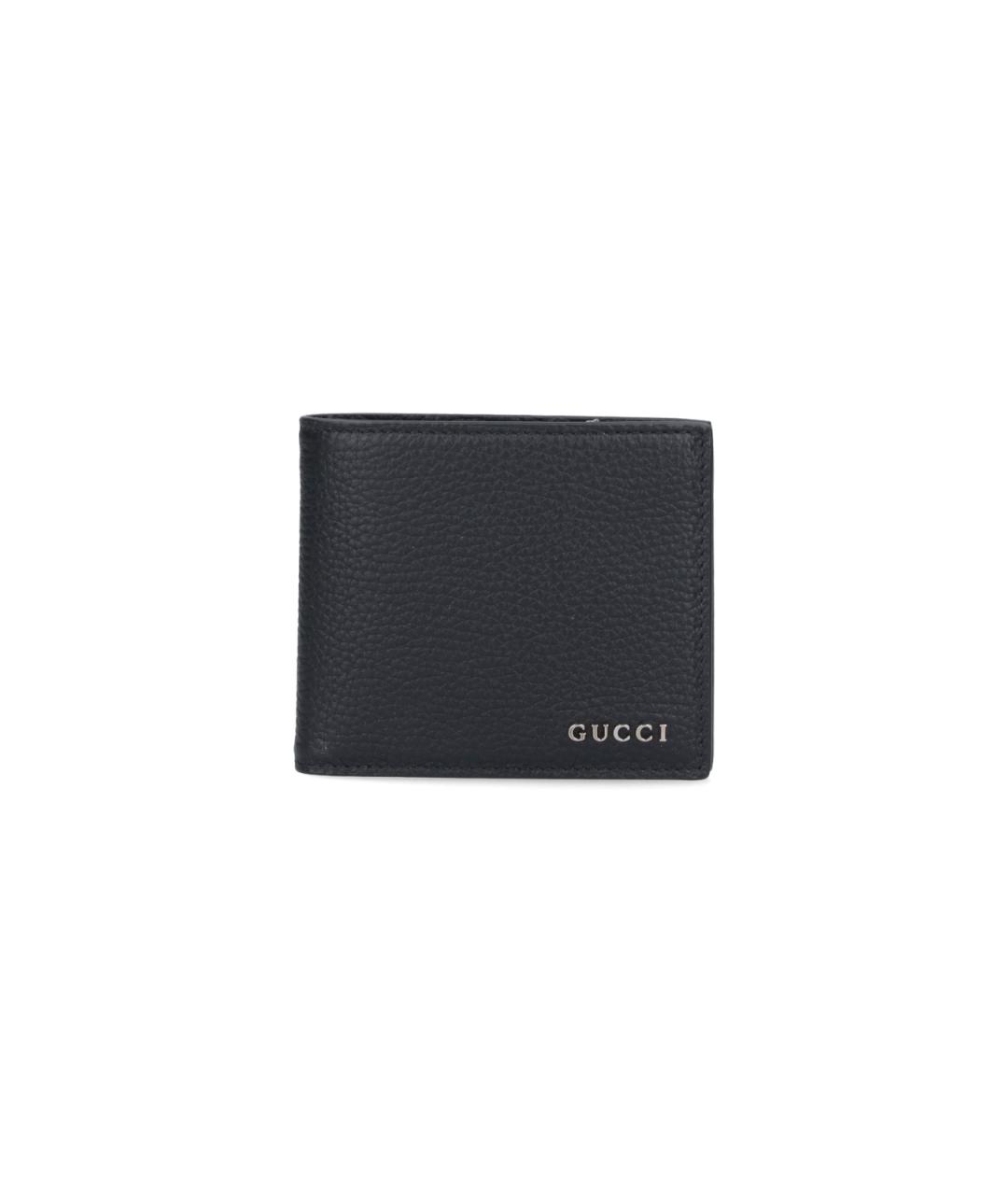 GUCCI Черный кожаный кошелек, фото 1