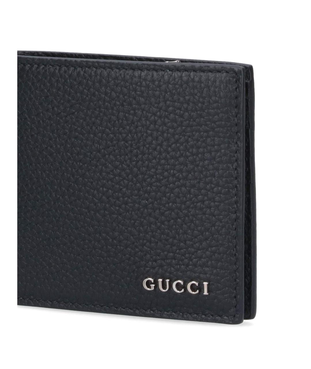 GUCCI Черный кожаный кошелек, фото 5