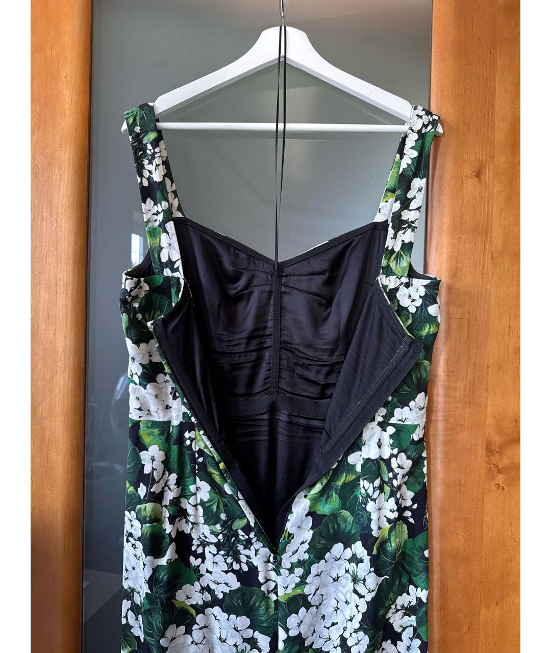 DOLCE&GABBANA Зеленый вискозный сарафан, фото 3