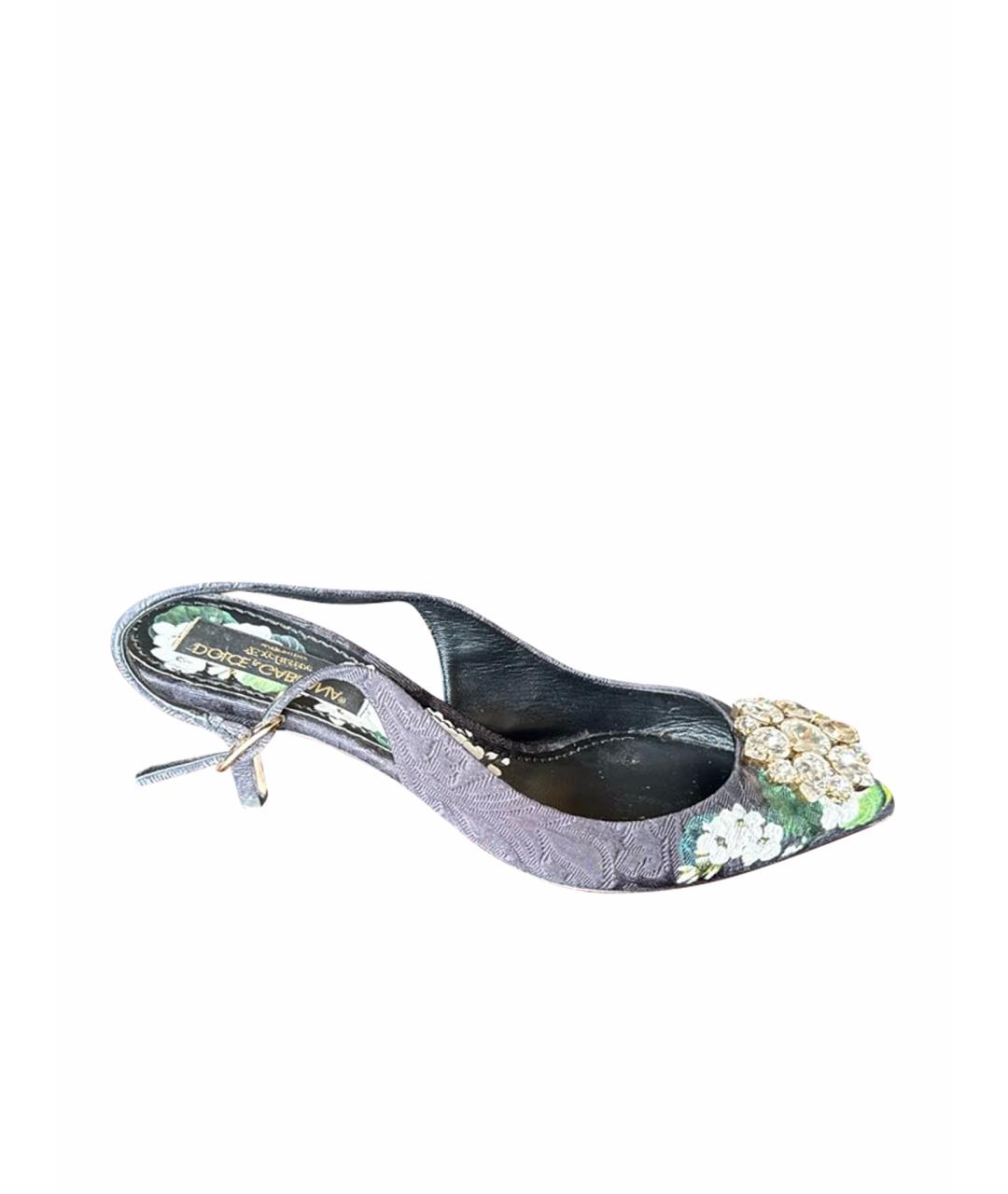 DOLCE&GABBANA Мульти текстильные туфли, фото 1