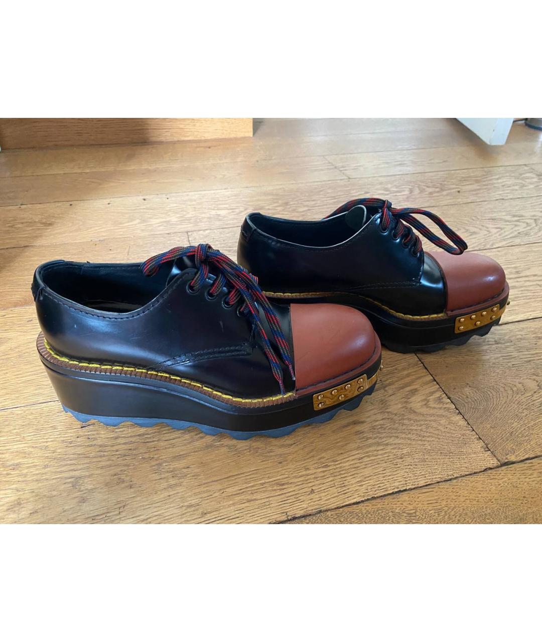PRADA Черные кожаные брогги и оксфорды, фото 5