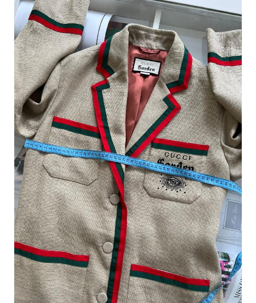 GUCCI Хаки хлопковое пальто, фото 6