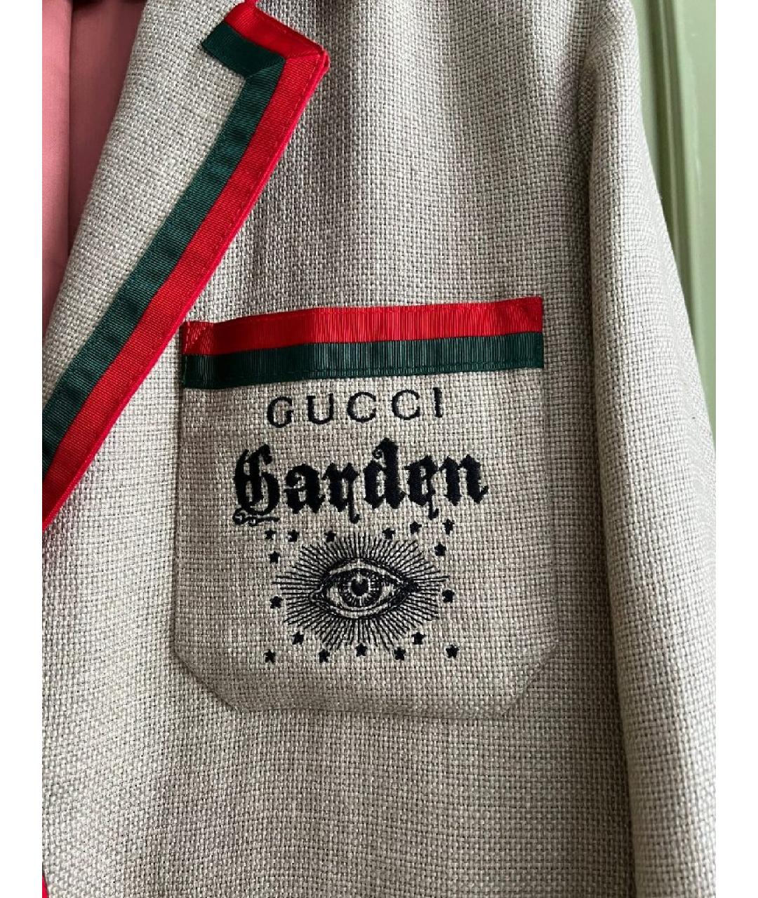 GUCCI Хаки хлопковое пальто, фото 4
