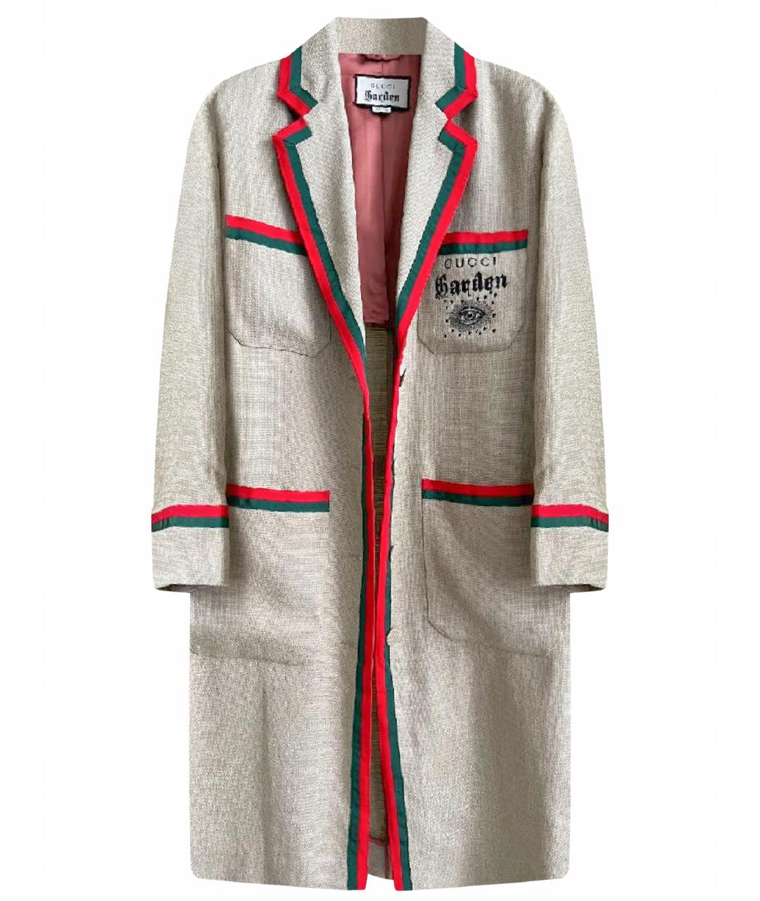 GUCCI Хаки хлопковое пальто, фото 1