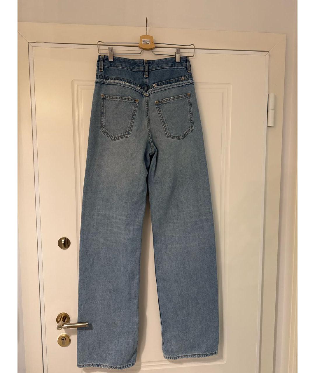 GIVENCHY Голубые хлопковые прямые джинсы, фото 2