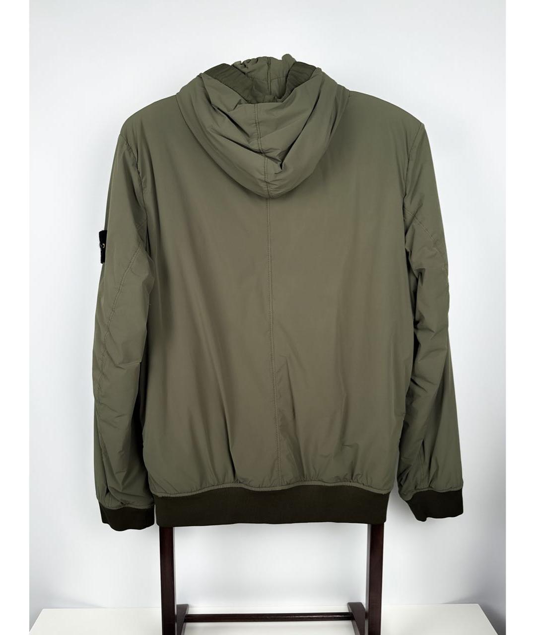 STONE ISLAND Зеленая полиамидовая куртка, фото 2