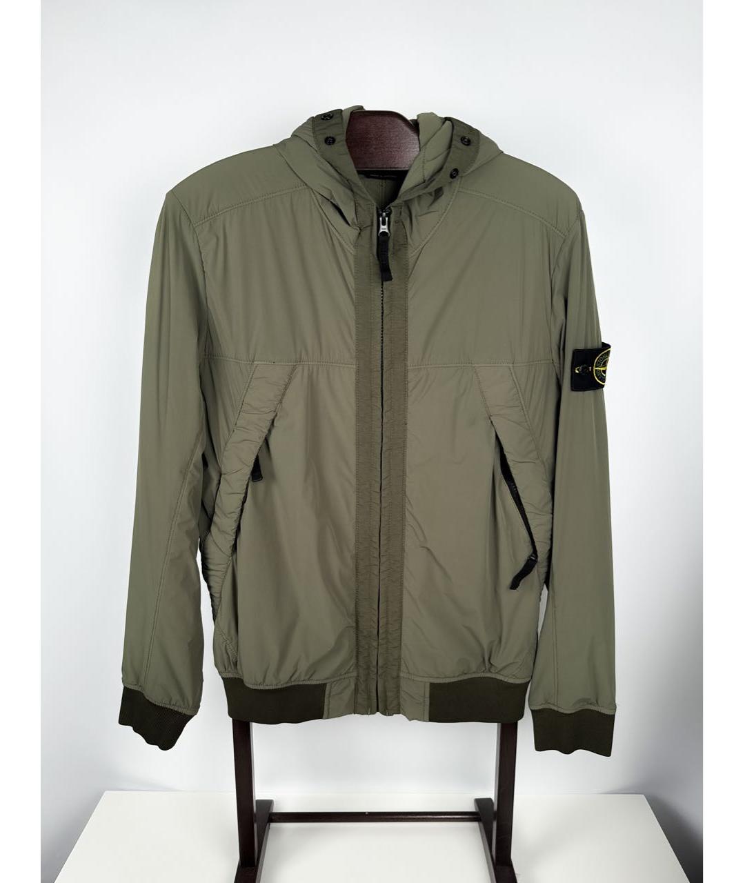 STONE ISLAND Зеленая полиамидовая куртка, фото 8