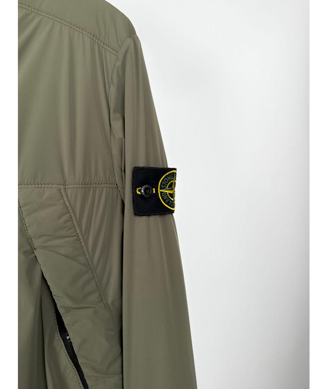 STONE ISLAND Зеленая полиамидовая куртка, фото 4