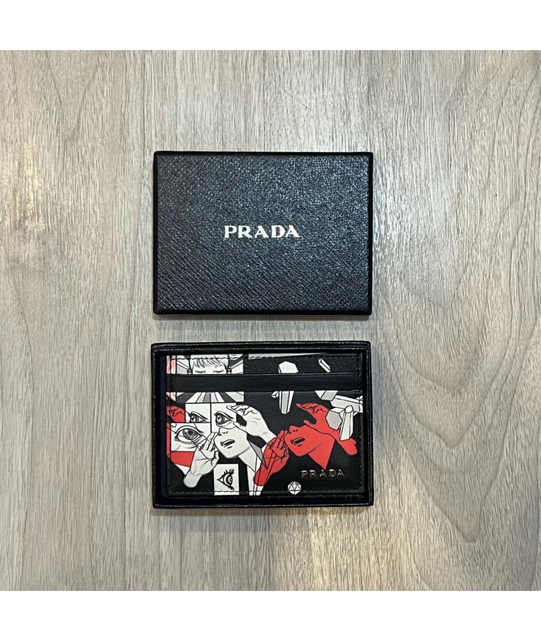 PRADA Черный кожаный кардхолдер, фото 5