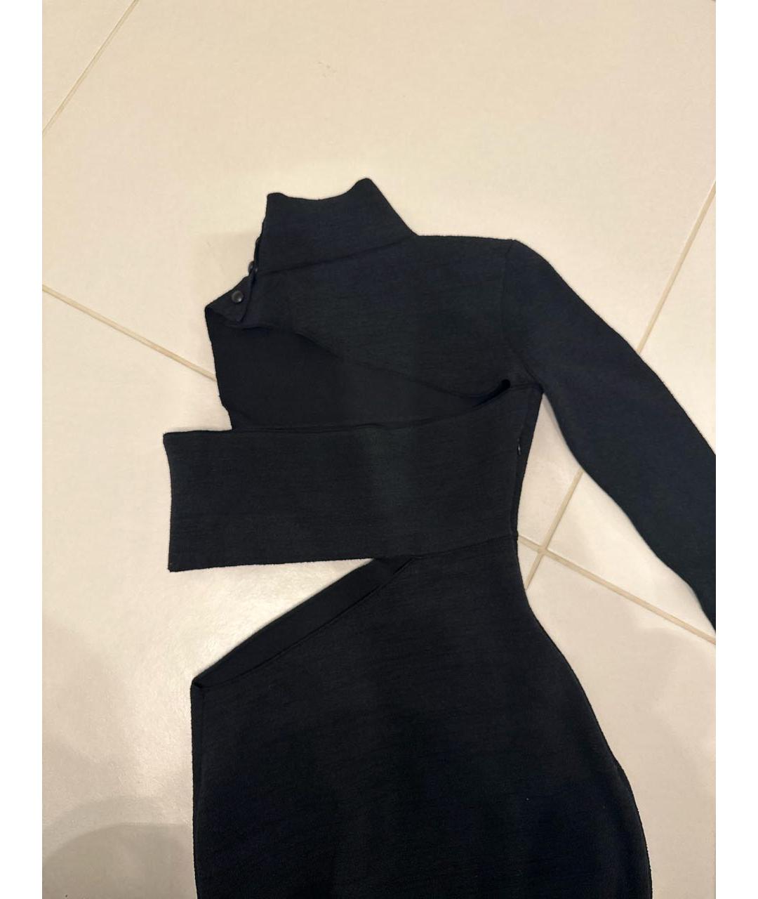 PROENZA SCHOULER Черное шерстяное вечернее платье, фото 4