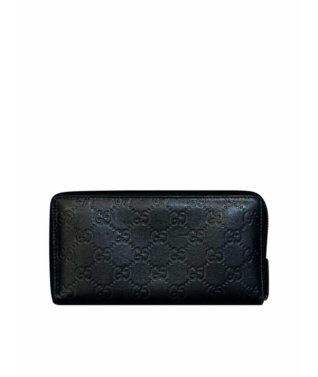 GUCCI Черный кожаный кошелек, фото 1