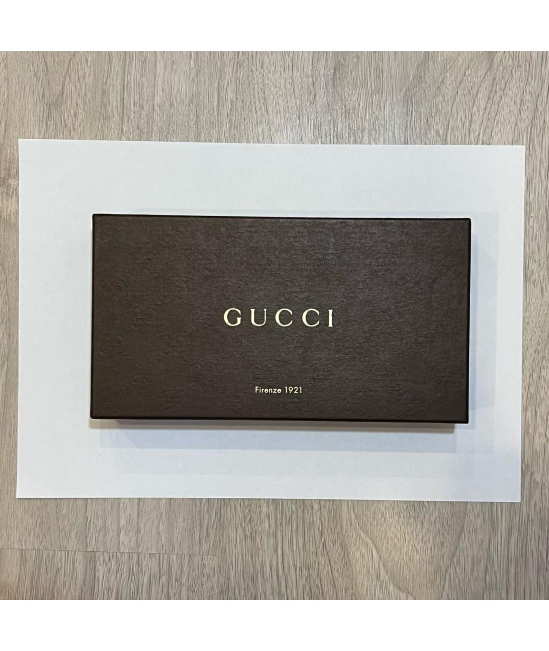 GUCCI Черный кожаный кошелек, фото 5