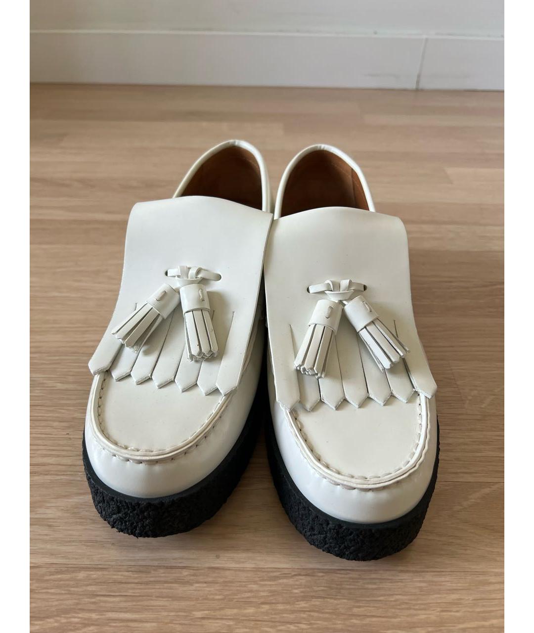 CELINE Белые кожаные лоферы, фото 2