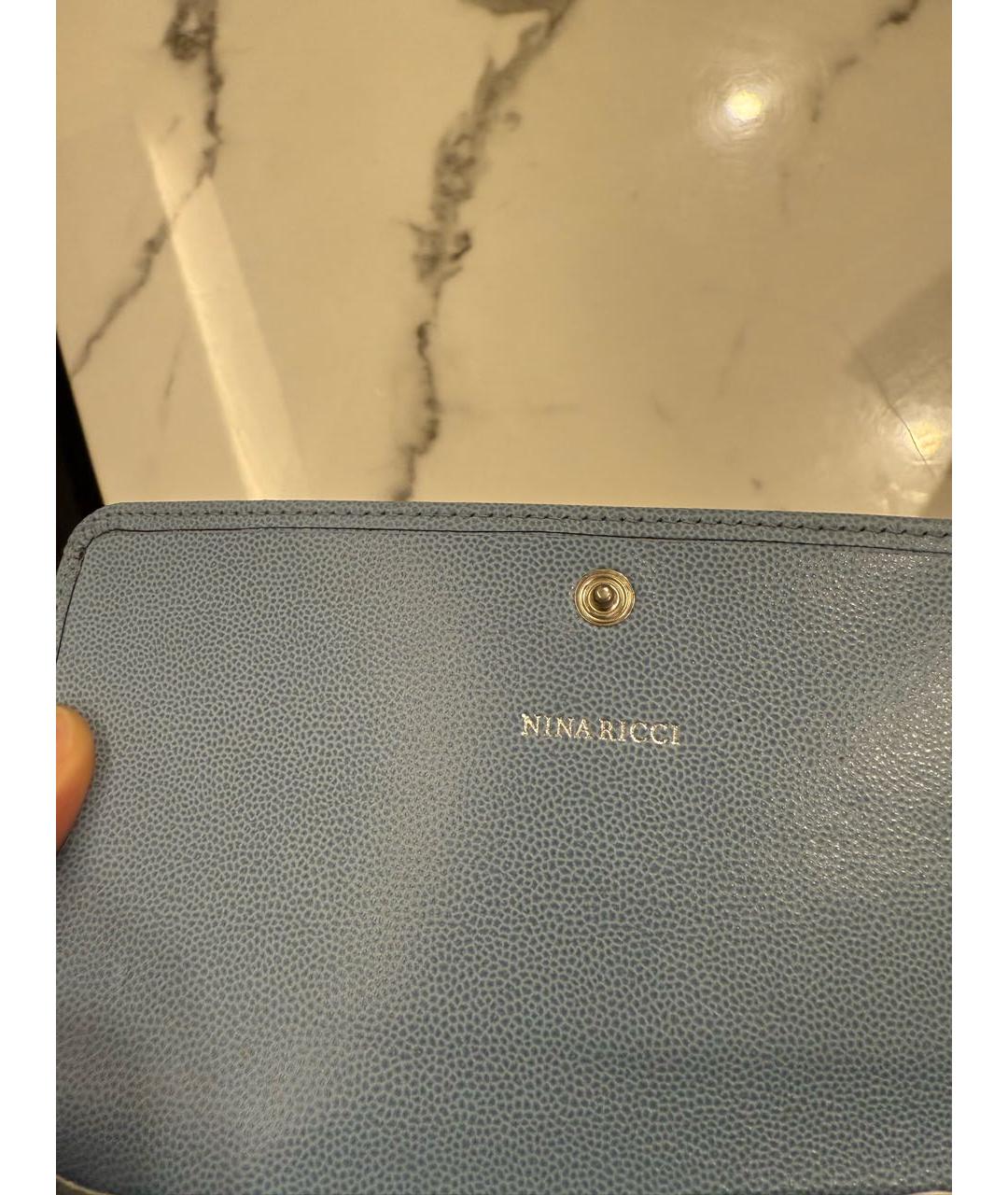 NINA RICCI Голубой кожаный кошелек, фото 7