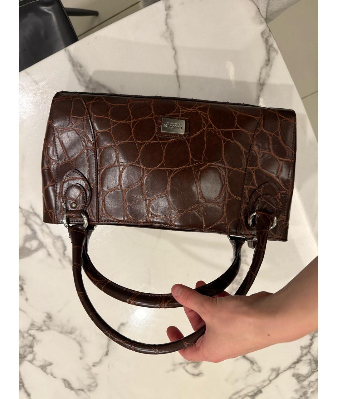 LANVIN Коричневая сумка с короткими ручками, фото 4