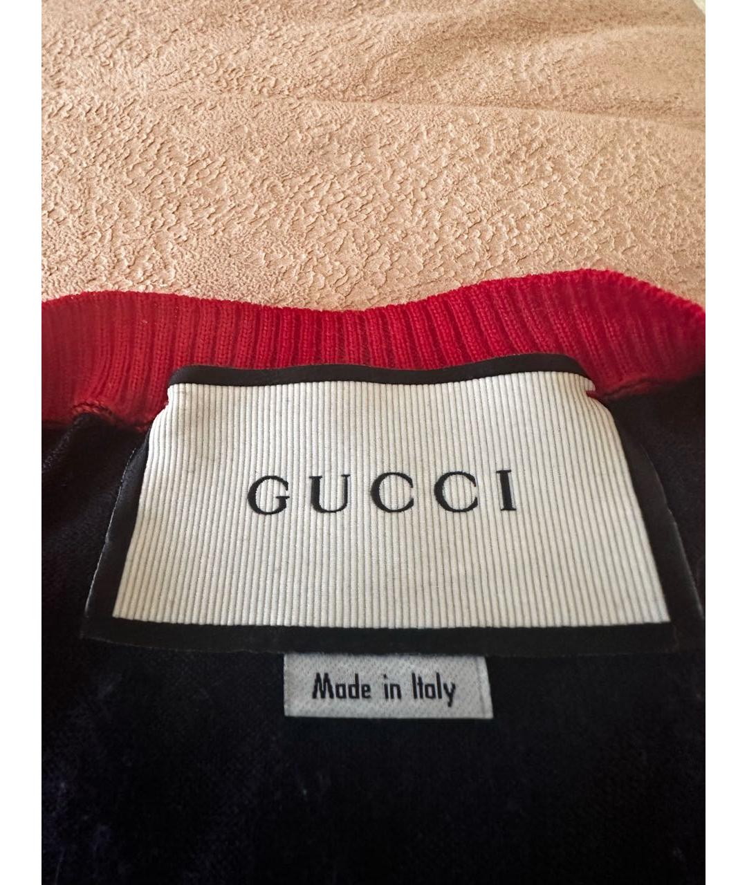 GUCCI Темно-синий шерстяной джемпер / свитер, фото 3