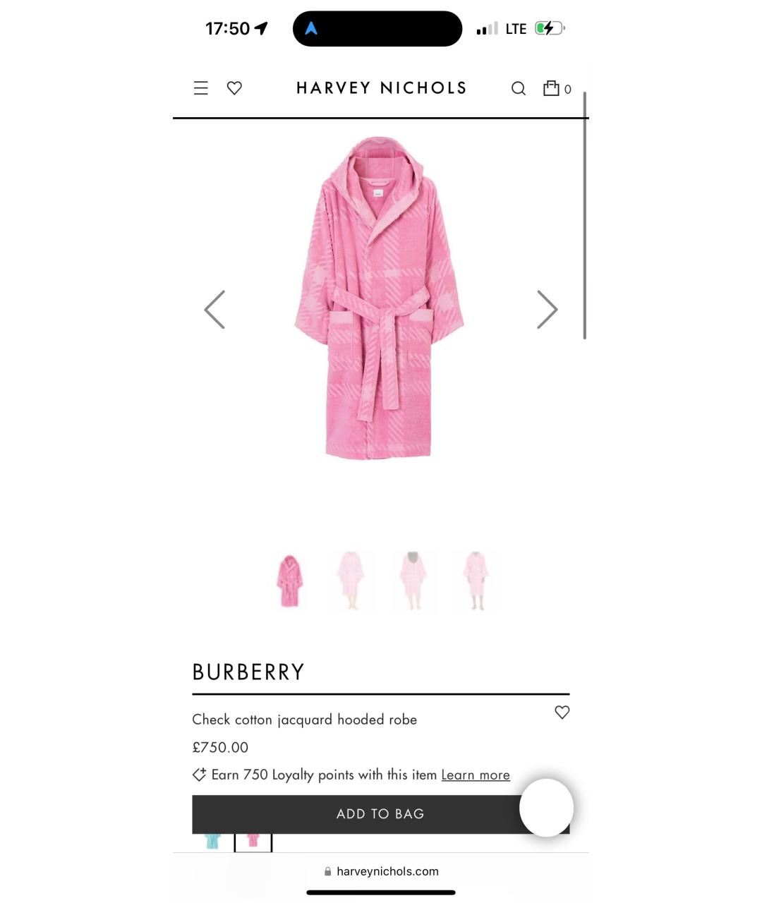 BURBERRY Розовый халаты, фото 4