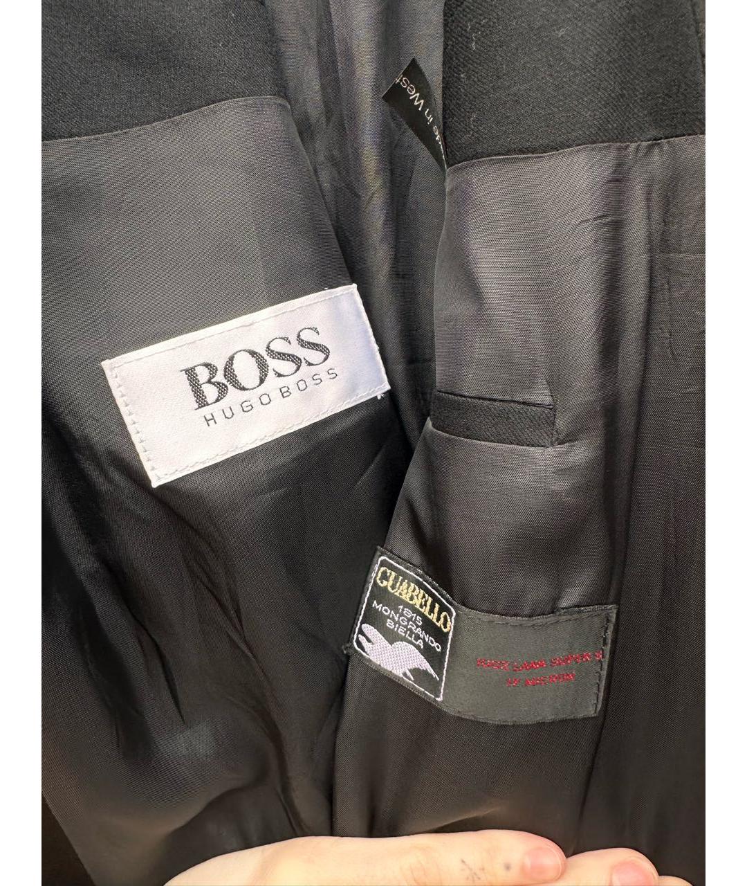 HUGO BOSS Черный шерстяной пиджак, фото 4