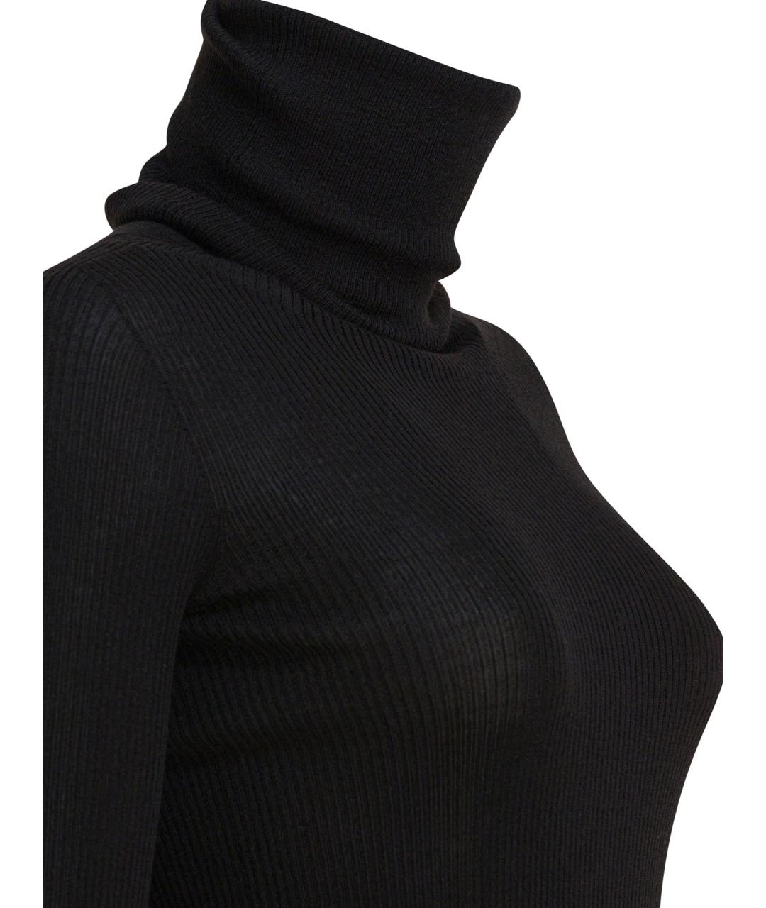 RICK OWENS Черная шерстяная водолазка, фото 4