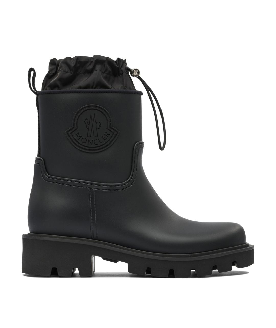 MONCLER Черные резиновые ботинки, фото 1