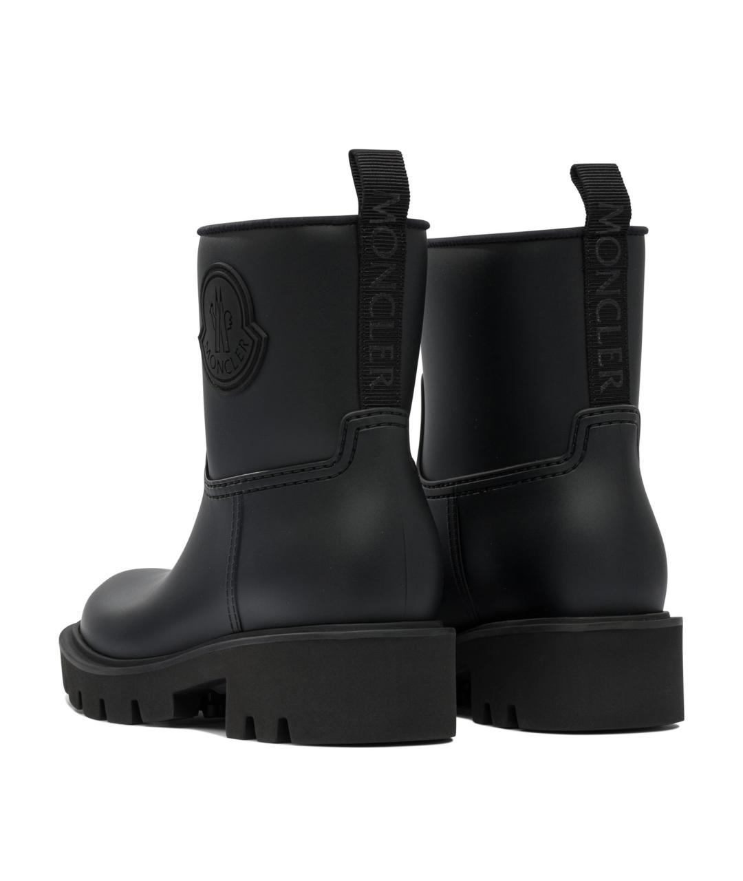 MONCLER Черные резиновые ботинки, фото 4