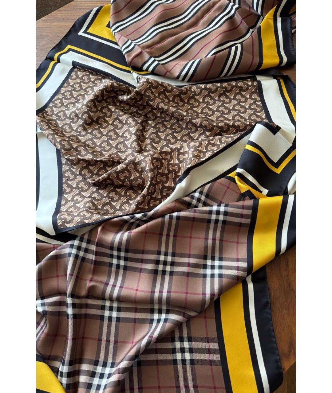 BURBERRY Мульти шелковый шарф, фото 3