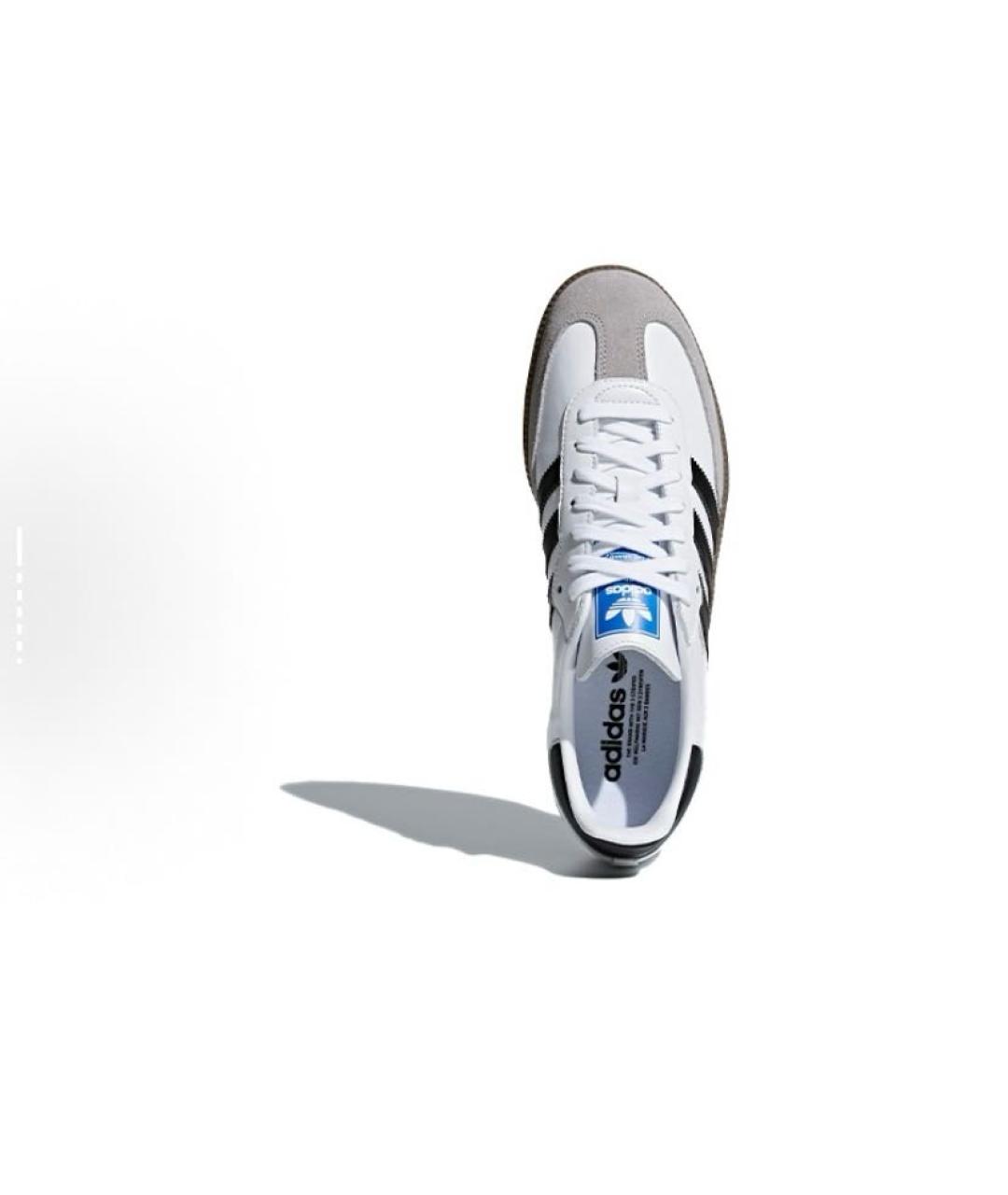 ADIDAS Белые кожаные низкие кроссовки / кеды, фото 6