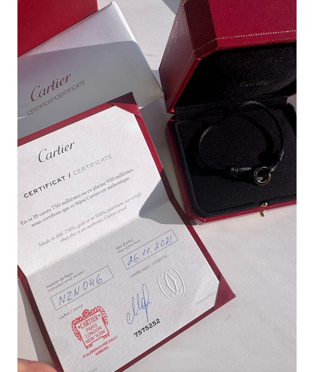 CARTIER Черный браслет из белого золота, фото 2