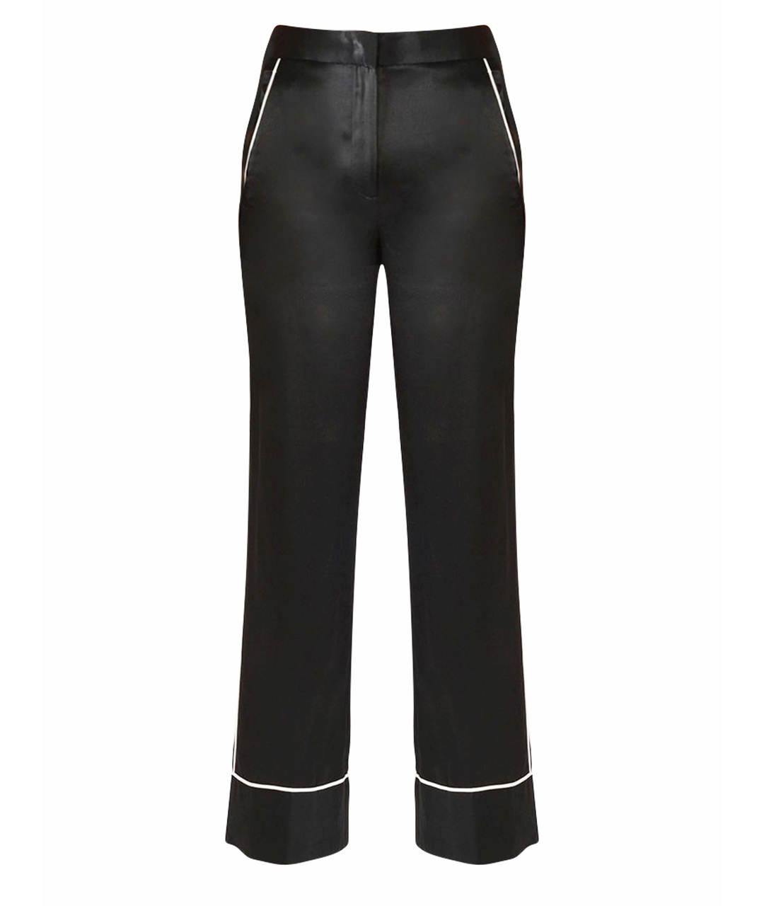 DKNY Черные вискозные прямые брюки, фото 1
