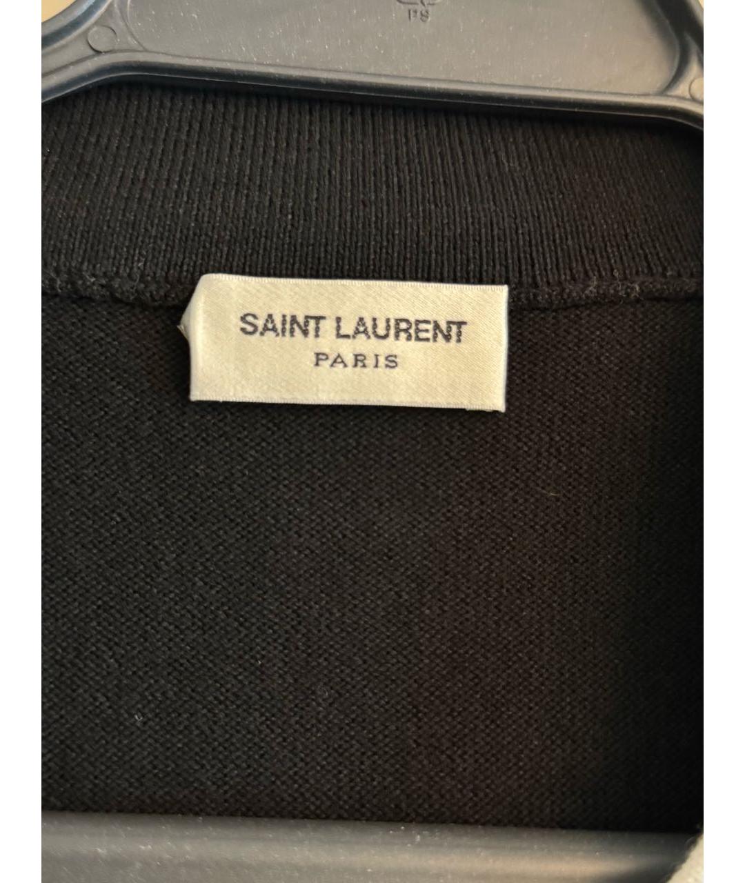 SAINT LAURENT Черная хлопковая майка, фото 6