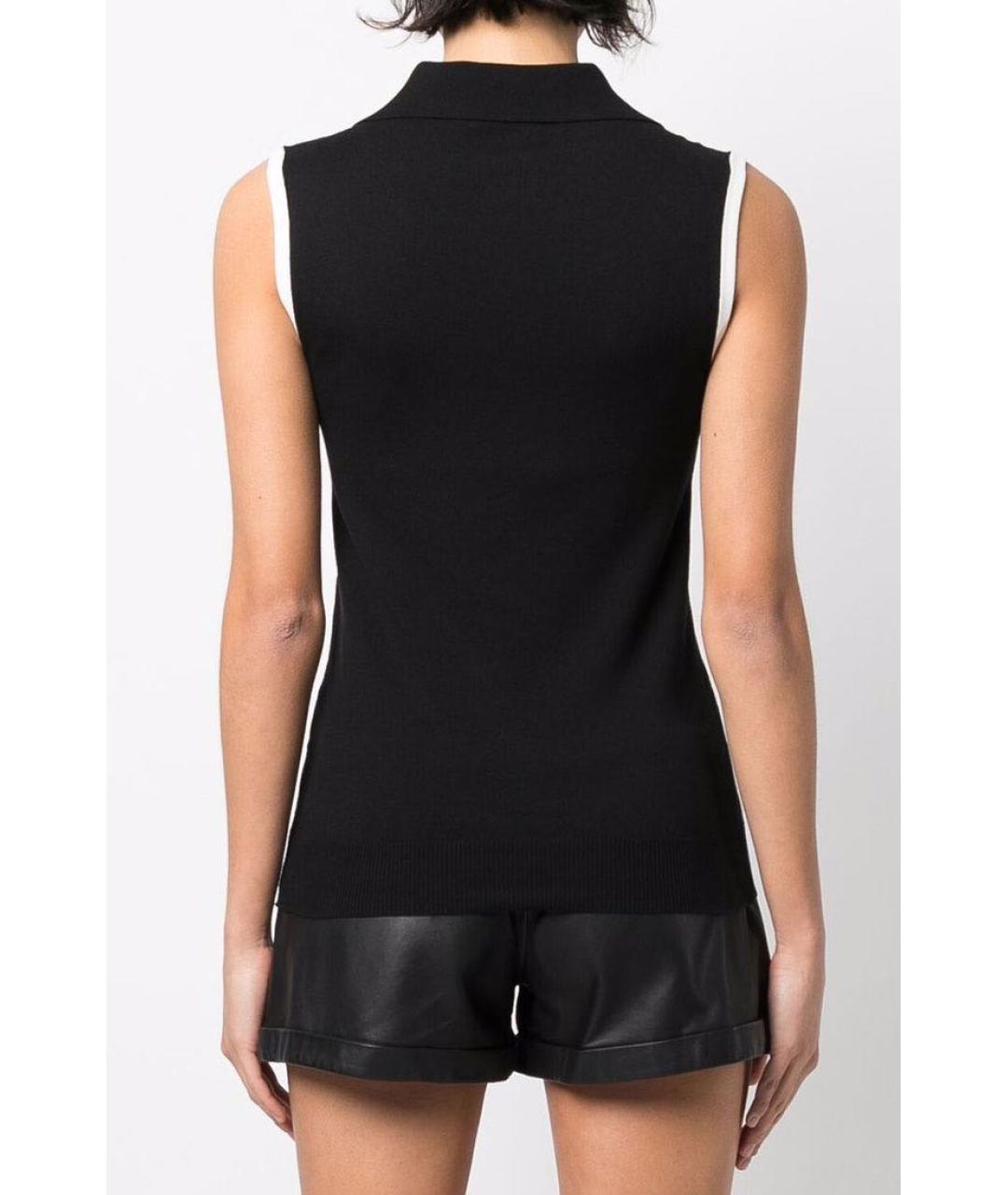SAINT LAURENT Черная хлопковая майка, фото 2