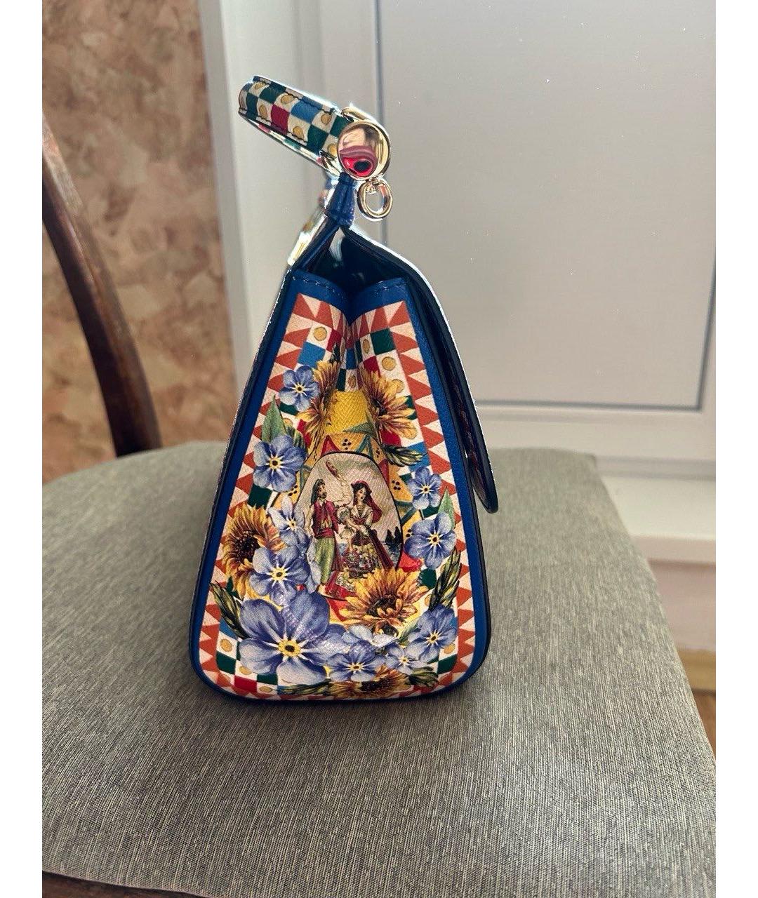 DOLCE&GABBANA Мульти кожаная сумка с короткими ручками, фото 7