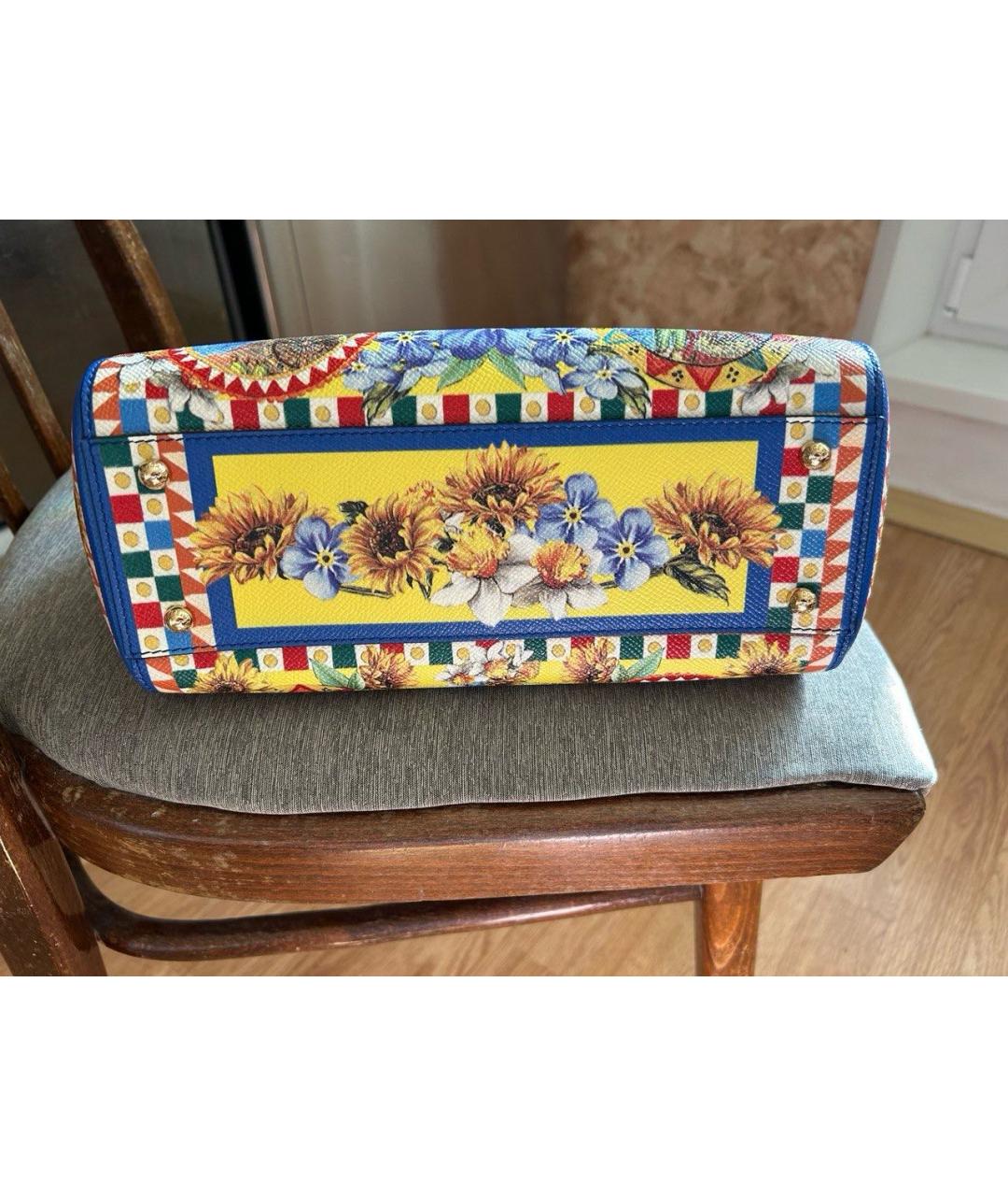 DOLCE&GABBANA Мульти кожаная сумка с короткими ручками, фото 2