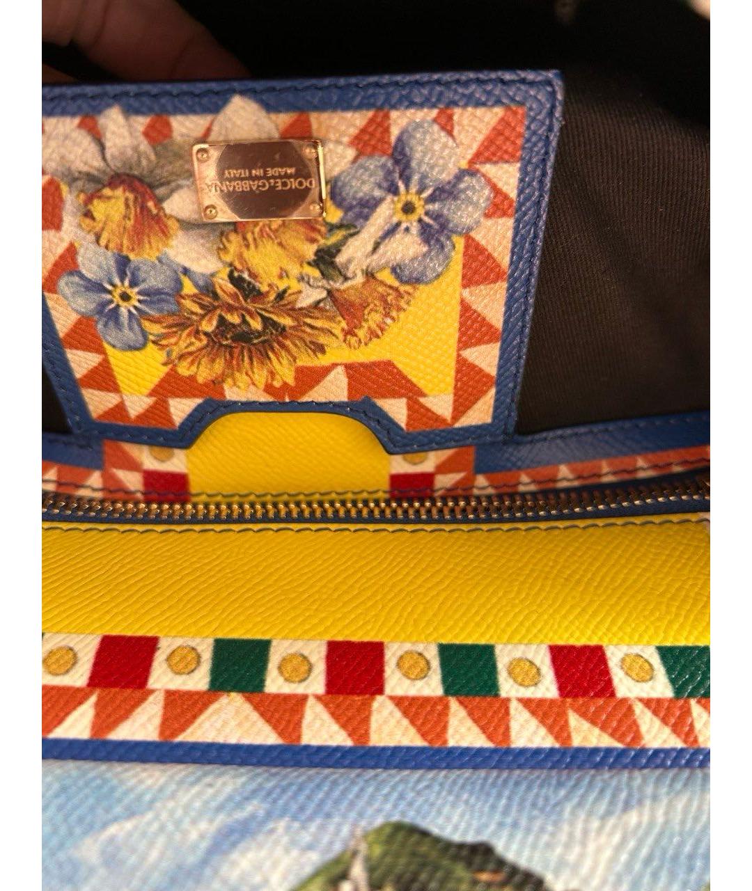 DOLCE&GABBANA Мульти кожаная сумка с короткими ручками, фото 4