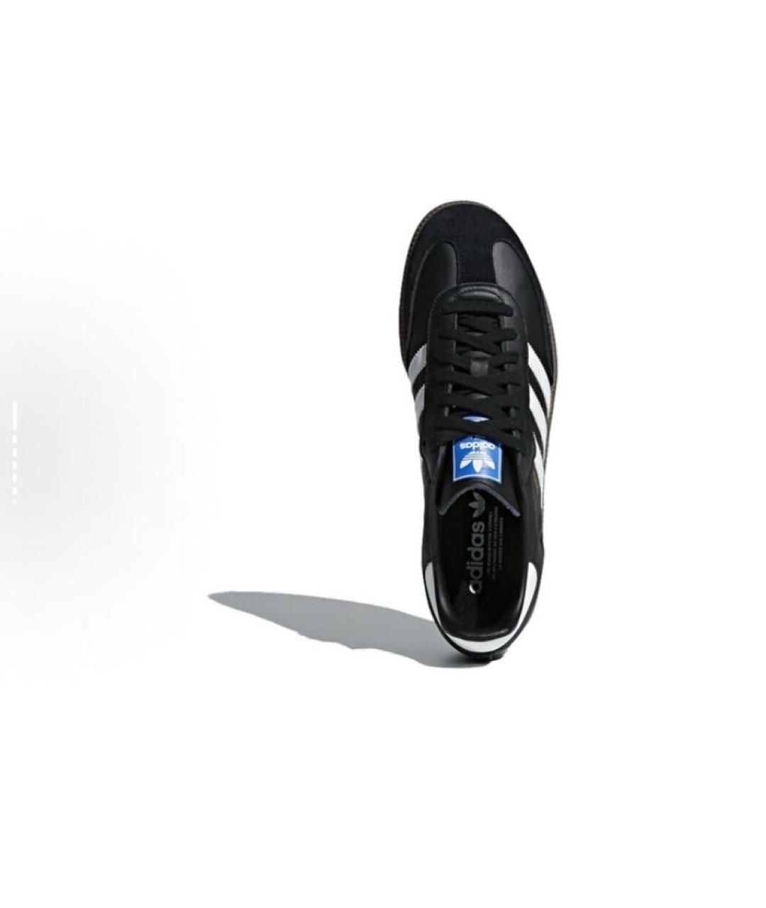 ADIDAS Черные кожаные низкие кроссовки / кеды, фото 4
