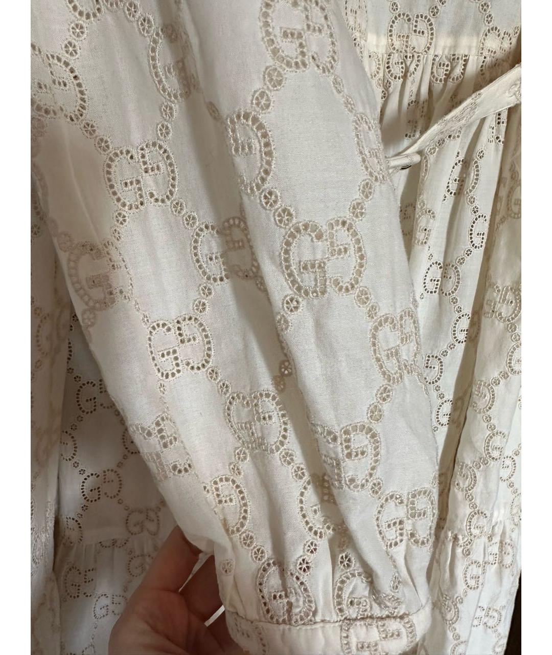 GUCCI Бежевое хлопковое повседневное платье, фото 4