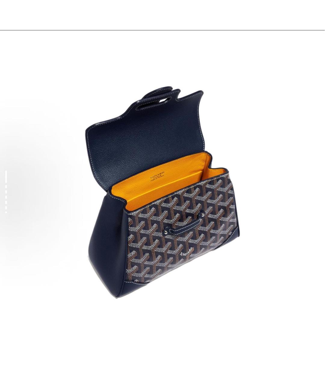 GOYARD Темно-синяя сумка с короткими ручками, фото 4