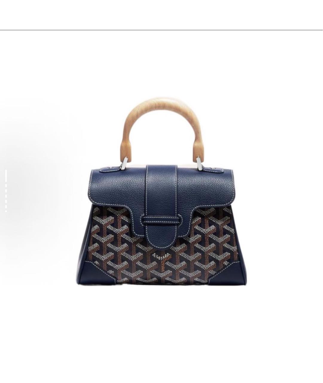 GOYARD Темно-синяя сумка с короткими ручками, фото 2