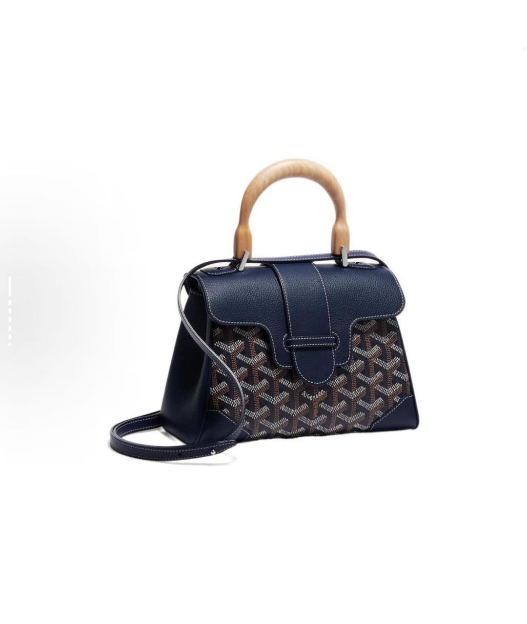 GOYARD Темно-синяя сумка с короткими ручками, фото 5
