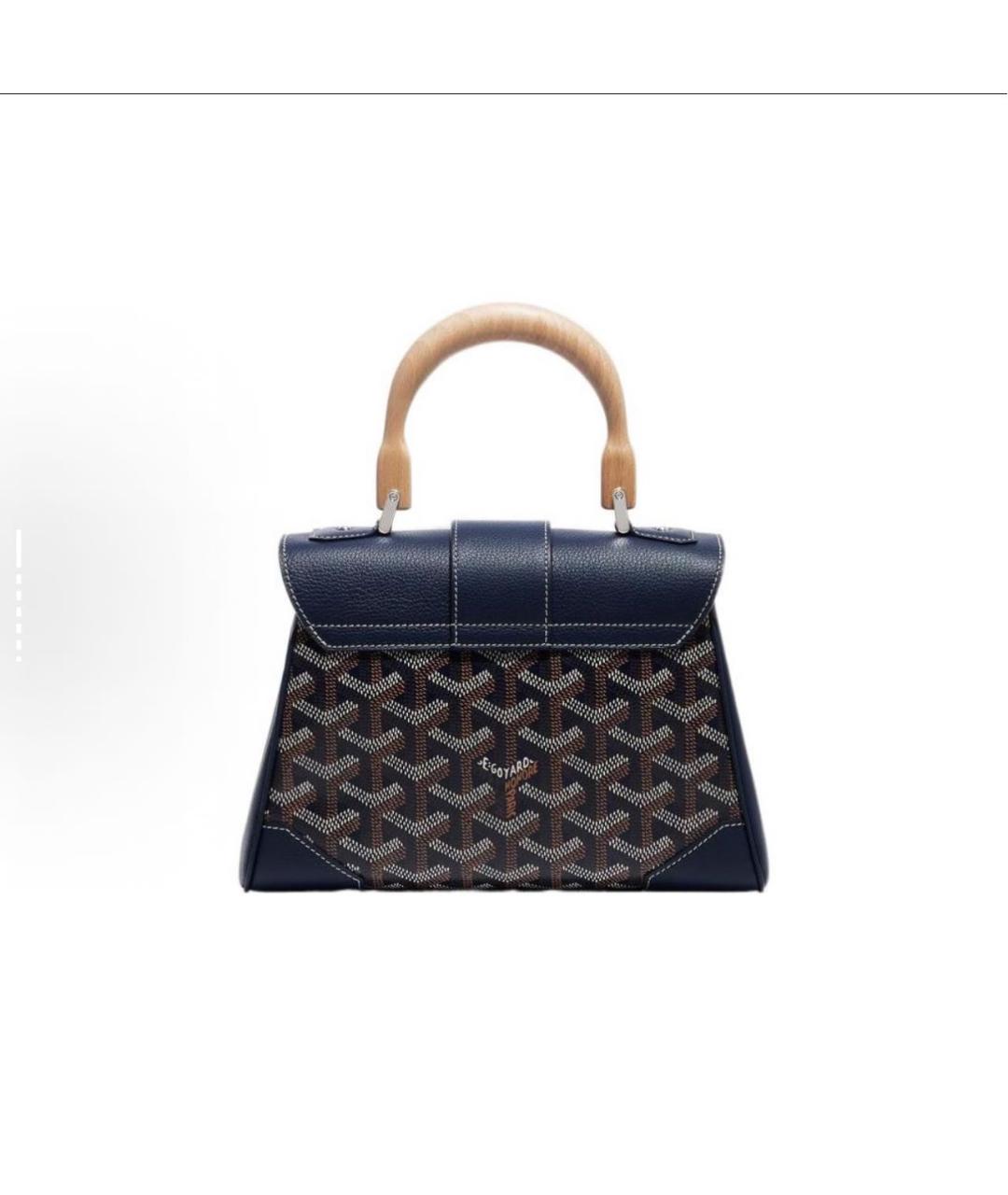 GOYARD Темно-синяя сумка с короткими ручками, фото 3