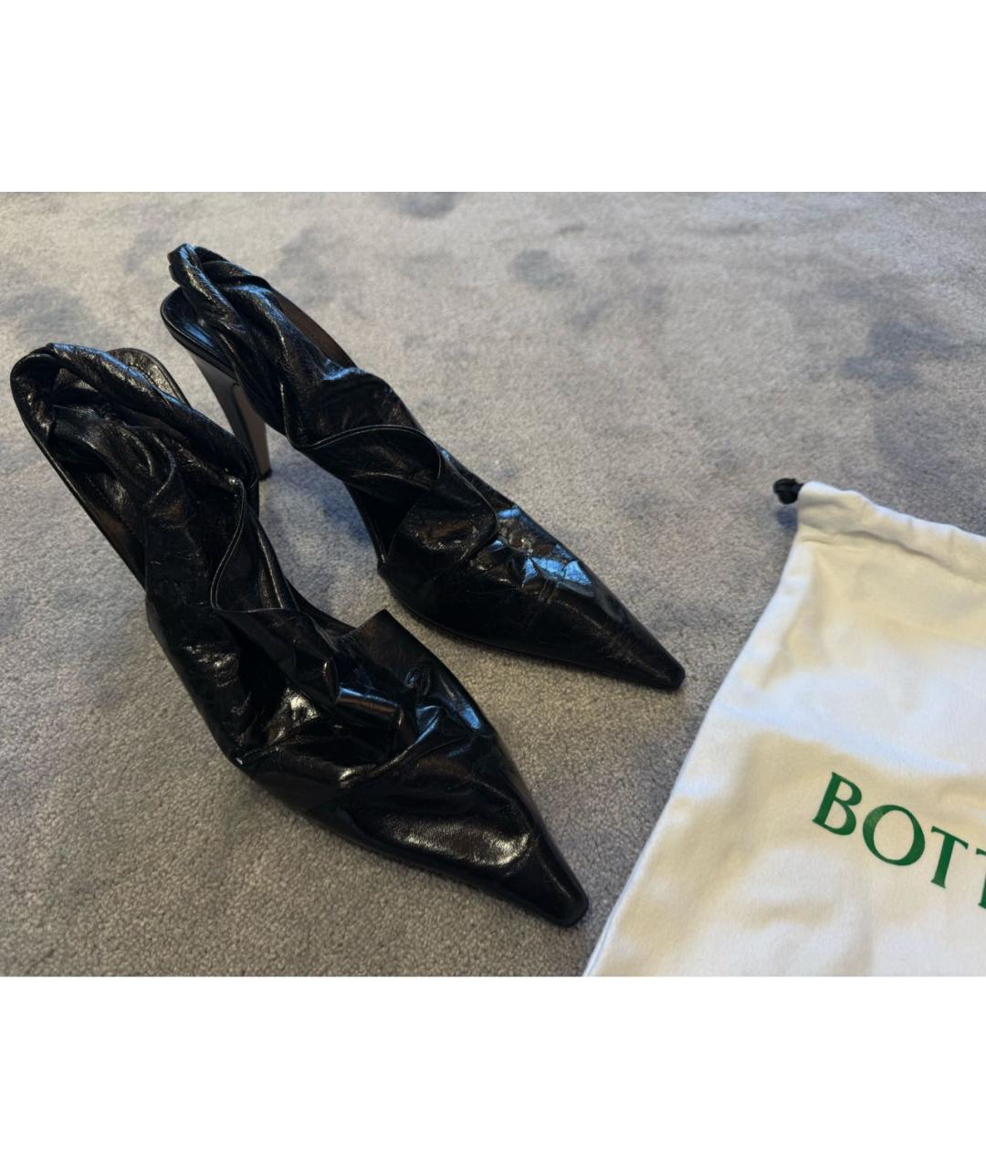 BOTTEGA VENETA Черные кожаные туфли, фото 5