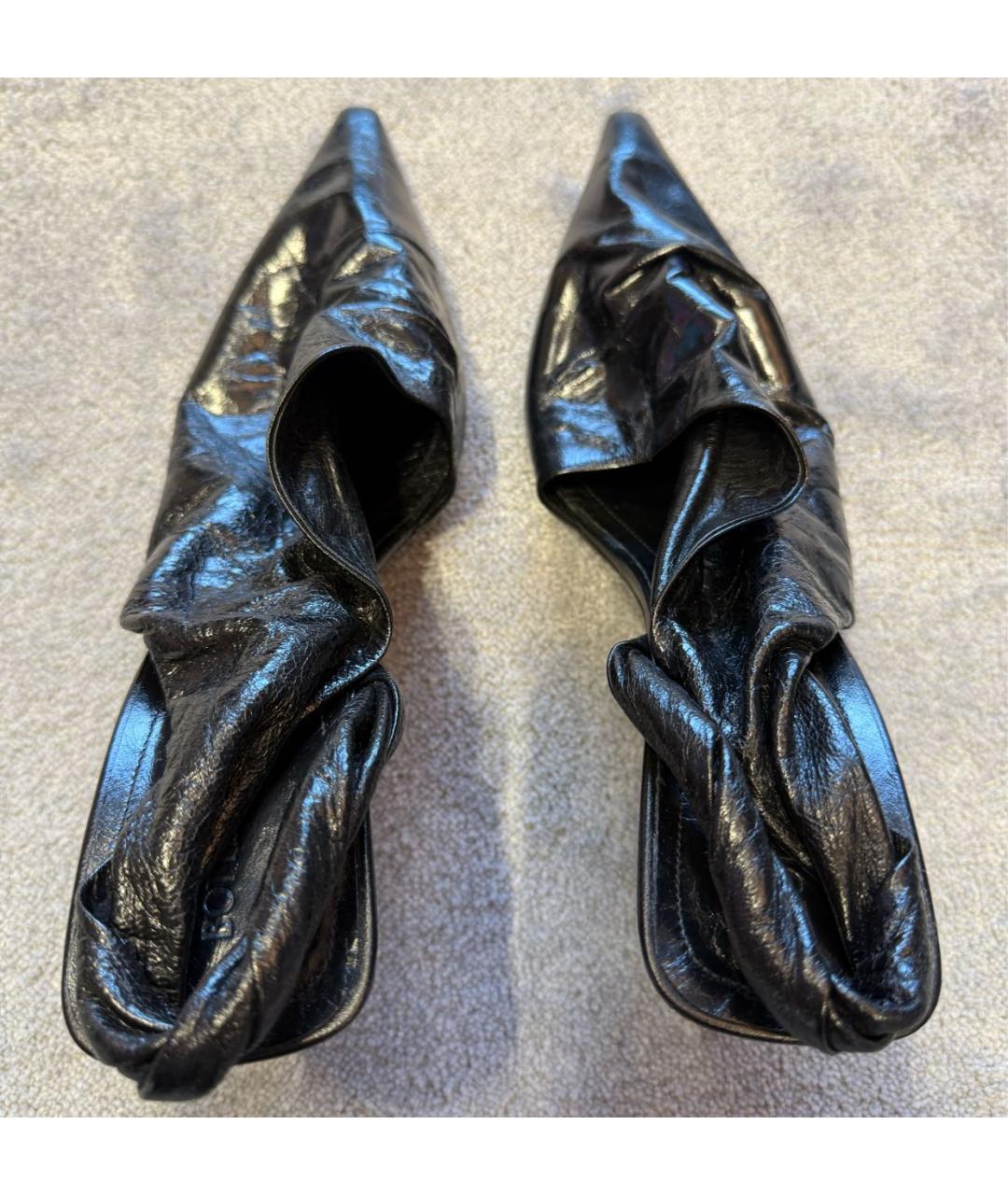 BOTTEGA VENETA Черные кожаные туфли, фото 3