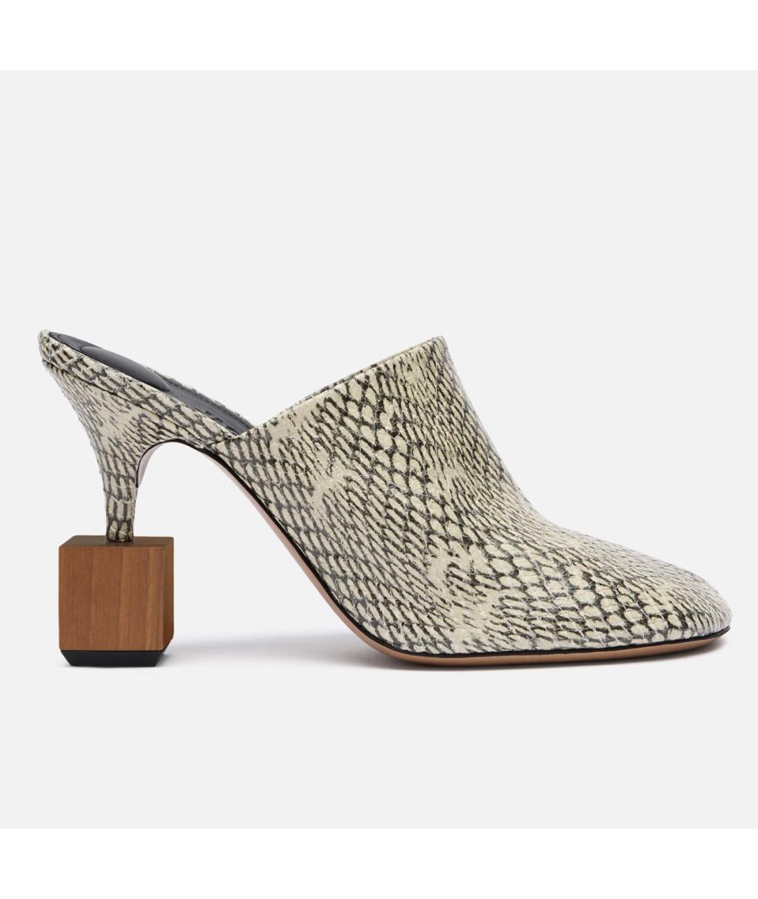 JACQUEMUS Бежевые кожаные мюли, фото 7