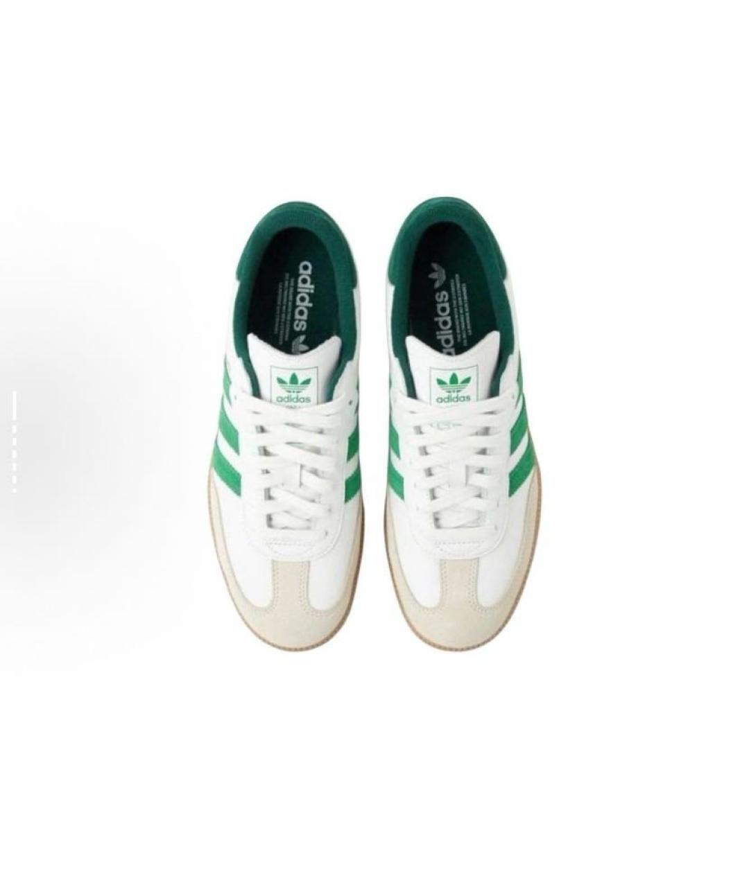 ADIDAS Белые кожаные низкие кроссовки / кеды, фото 3