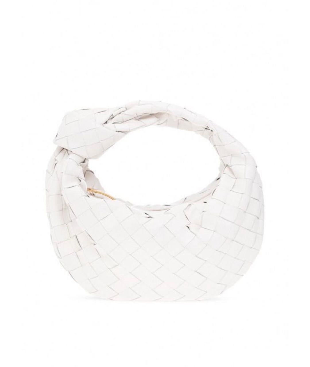 BOTTEGA VENETA Белая сумка с короткими ручками из лакированной кожи, фото 1