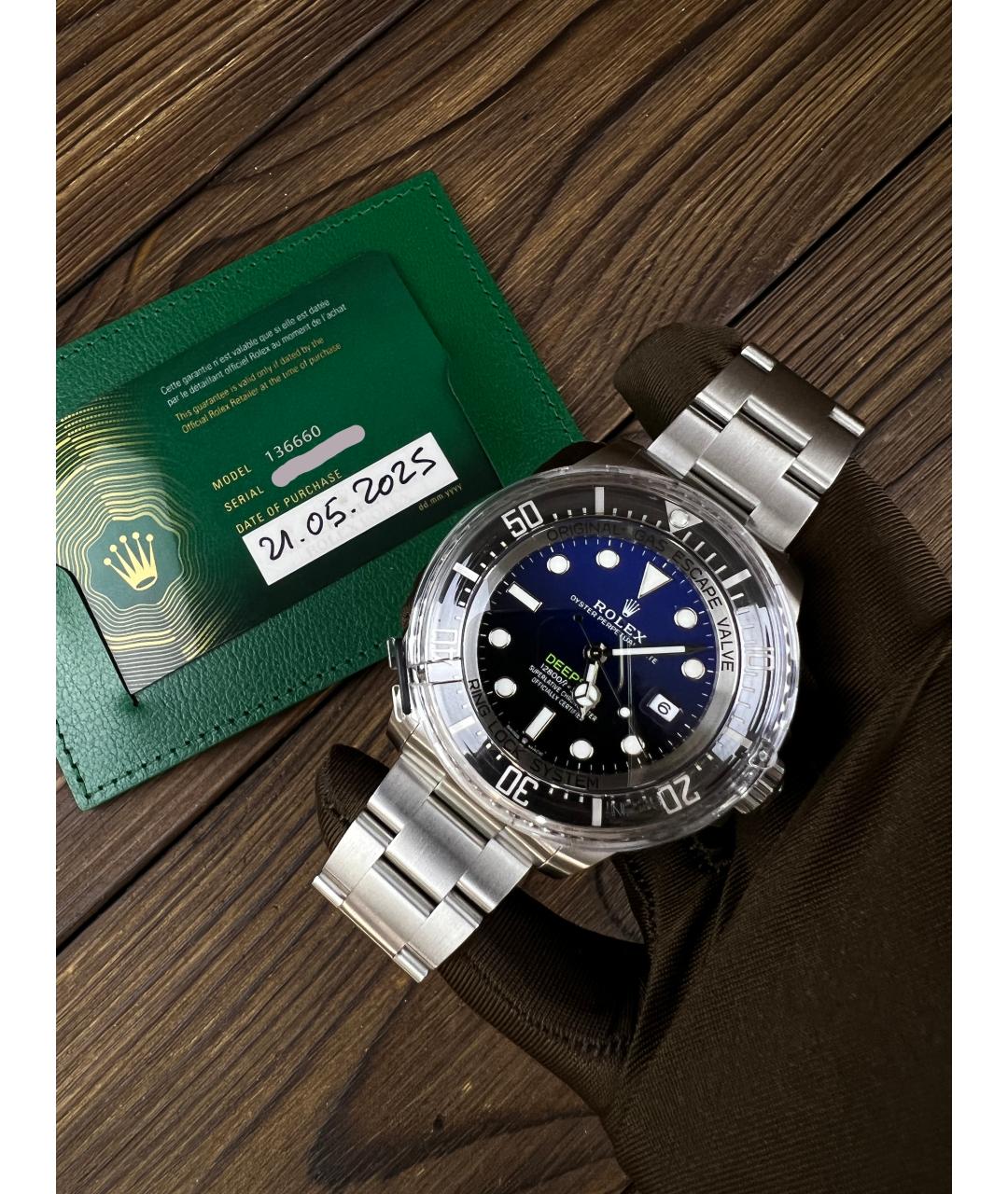 ROLEX Темно-синие часы, фото 2