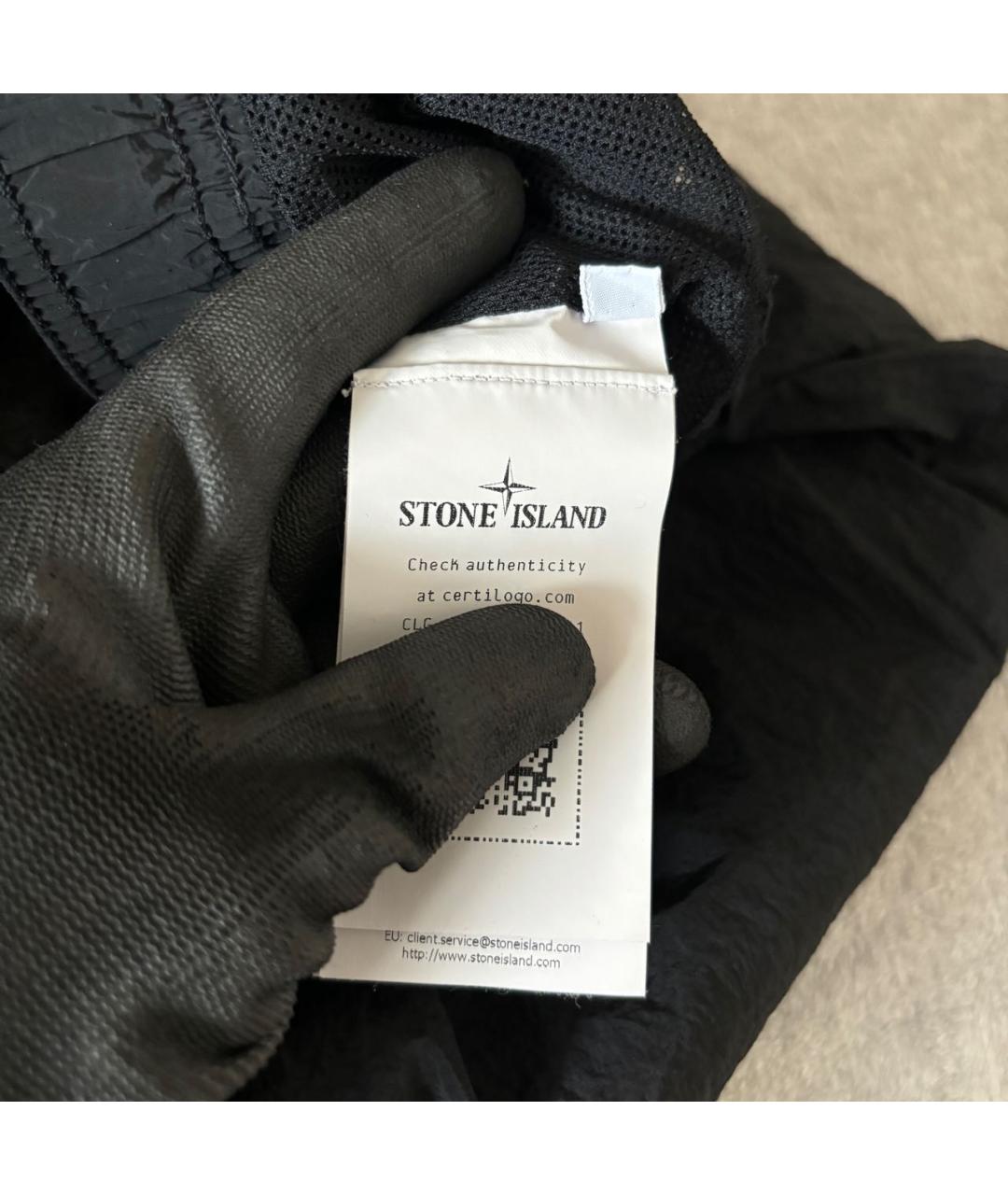 STONE ISLAND Черные шорты, фото 5