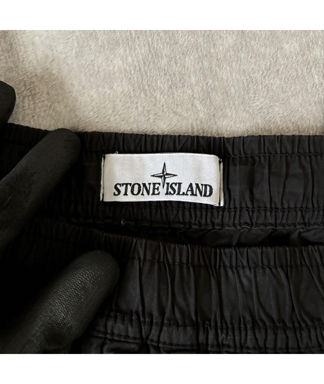STONE ISLAND Черные повседневные брюки, фото 3