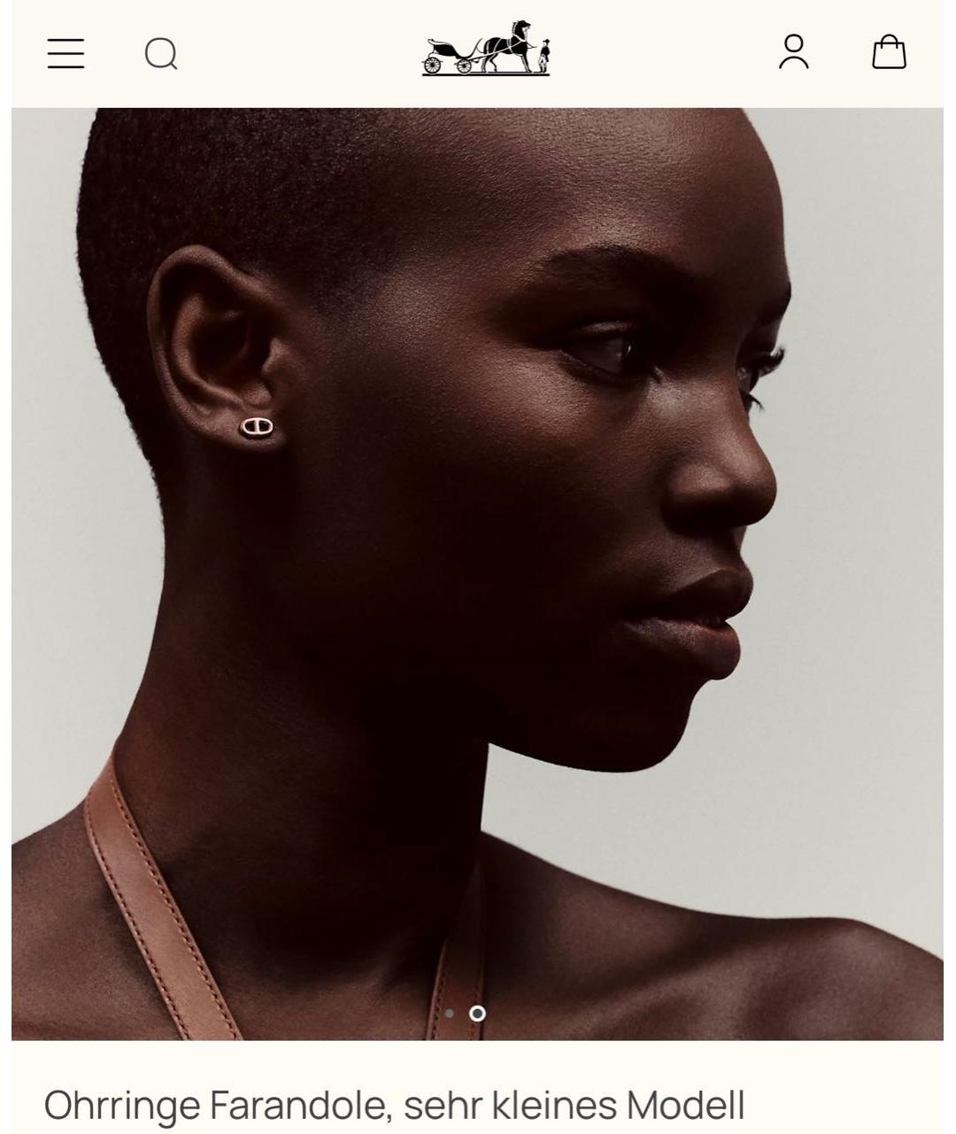 HERMES Золотые серьги из розового золота, фото 2