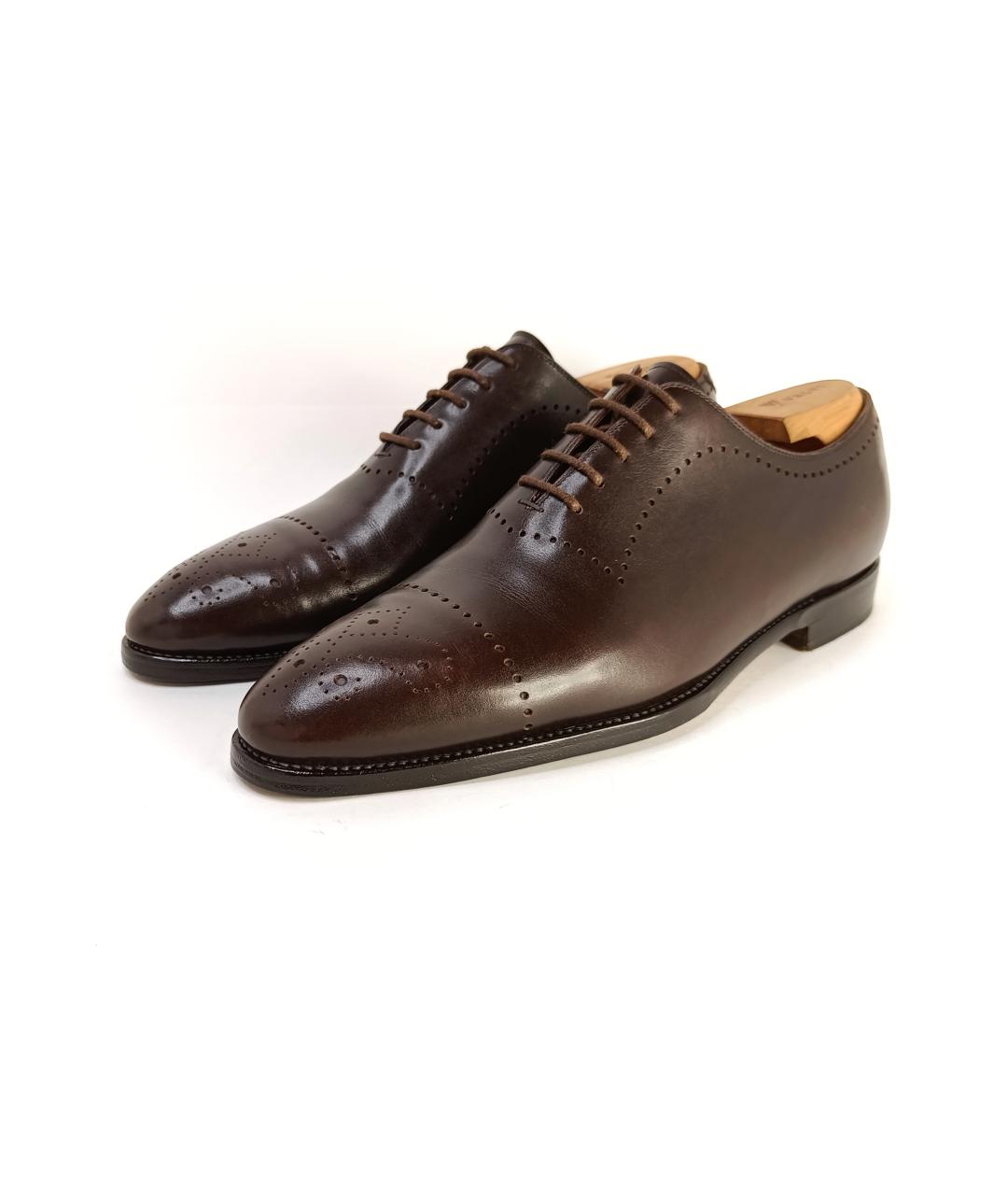 KITON Коричневые кожаные туфли, фото 7